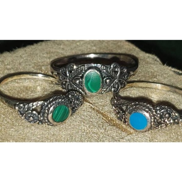 Sterling Silver Turquoise Rings*Silver Ring*Sterling Ring*Sterling Silver Ring*S - Picture 8 of 9